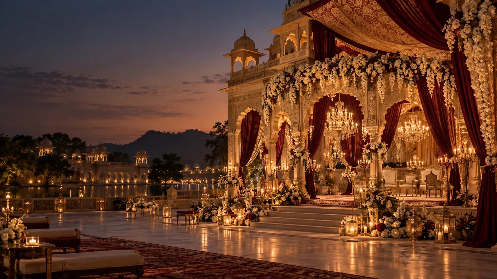 Illustrative luxury celebration setting